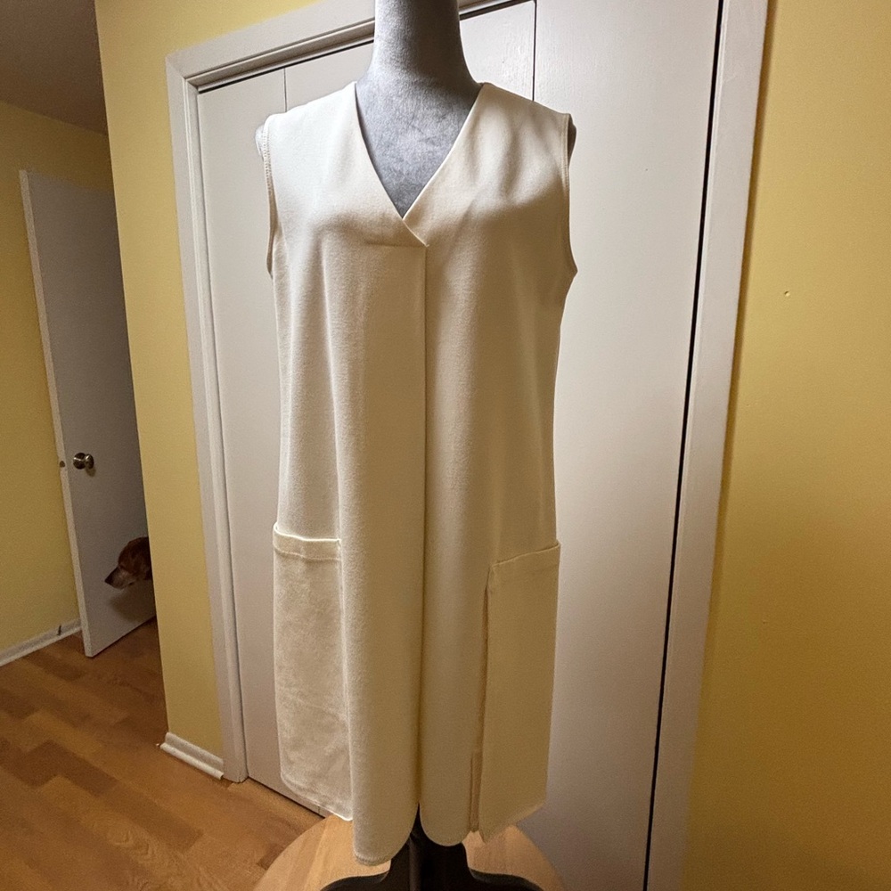 RACHEL Rachel Roy Cream Sleeveless Mini Dress